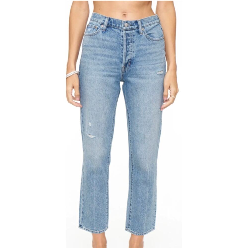 Pistola Charlie High Rise Straight Ankle Jeans Distressed Mayer Wash 29 NWT